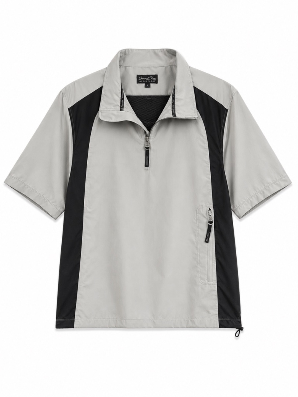 Vintage 90s Second Skin Hydraproof Golf / Raver Silver Shirt Sleeve Jacket